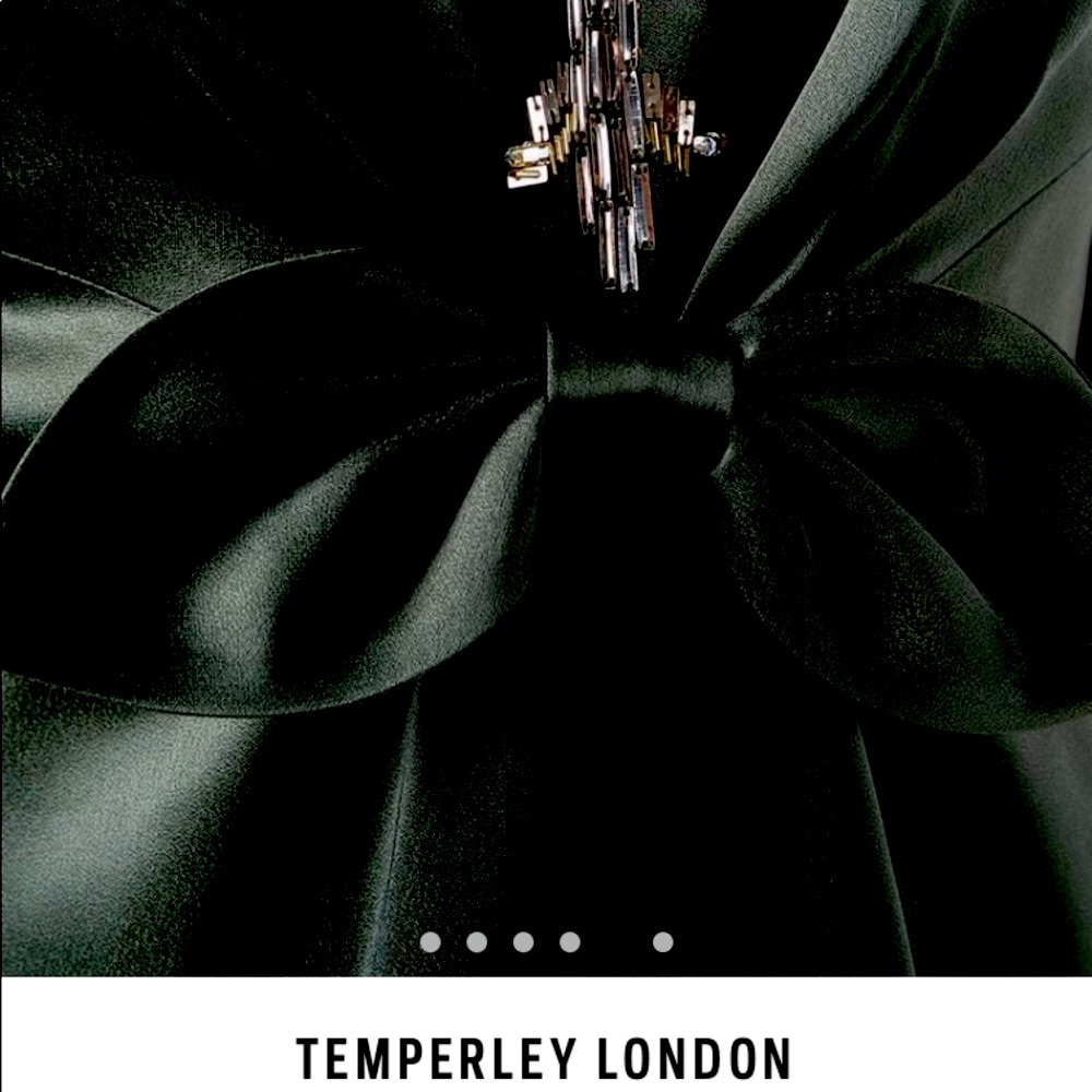 ✨HP✨Silk Temperly London Olive Gown w/ center slit - Picture 4 of 4